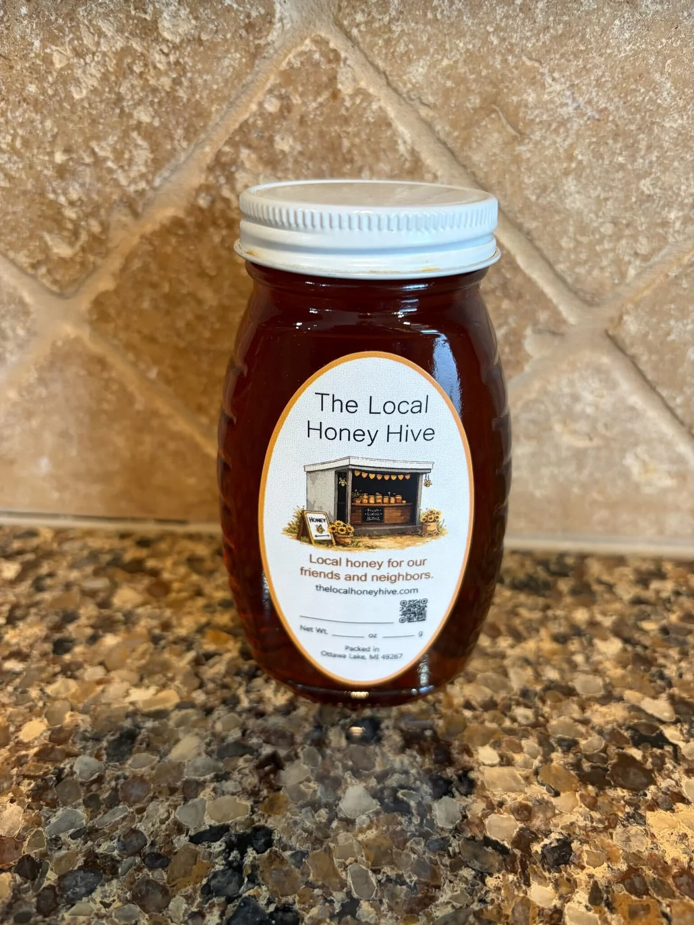 Fall seasonal honey — Local Honey Hive jar; actual harvest color may vary